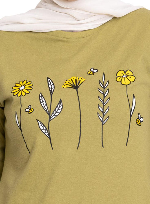 Fern Printed Long - Sleeve Design 52 - Khotwh